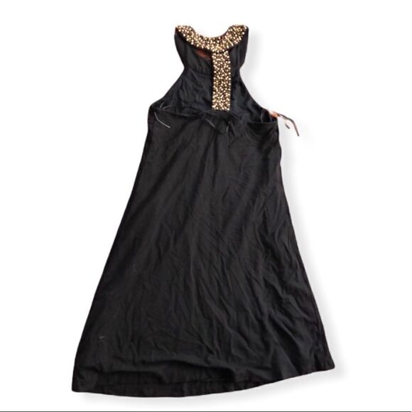 Black Beaded Halter Top Dress - Picture 2 of 2